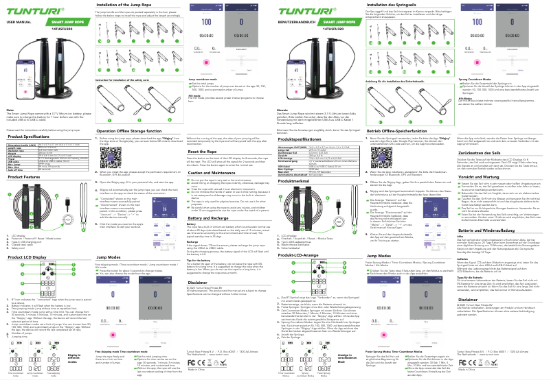 Image de la première page du manuel de l'appareil Smart Jump Rope 14TUSFU320