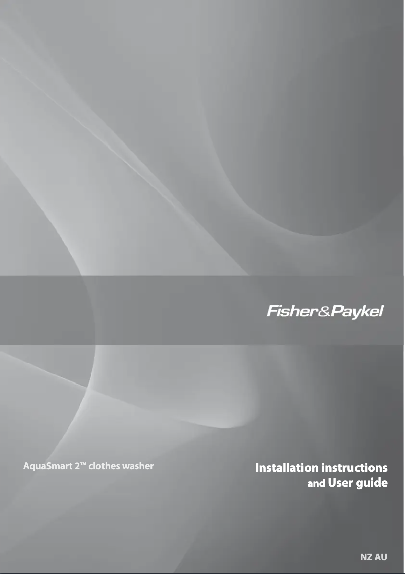 Page n°1 - Manuel utilisateur Fisher & Paykel WL70T60CW2 AquaSmart 2