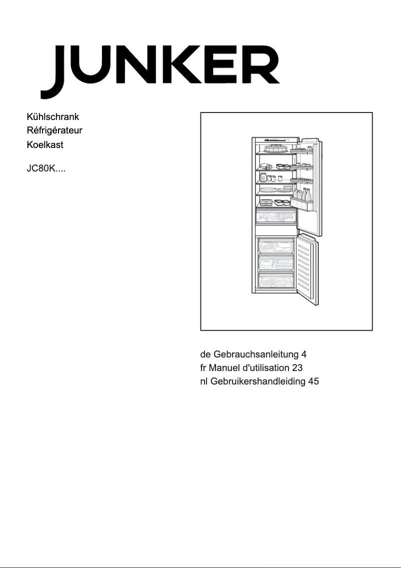 Image de la première page du manuel de l'appareil JC80KCSE0