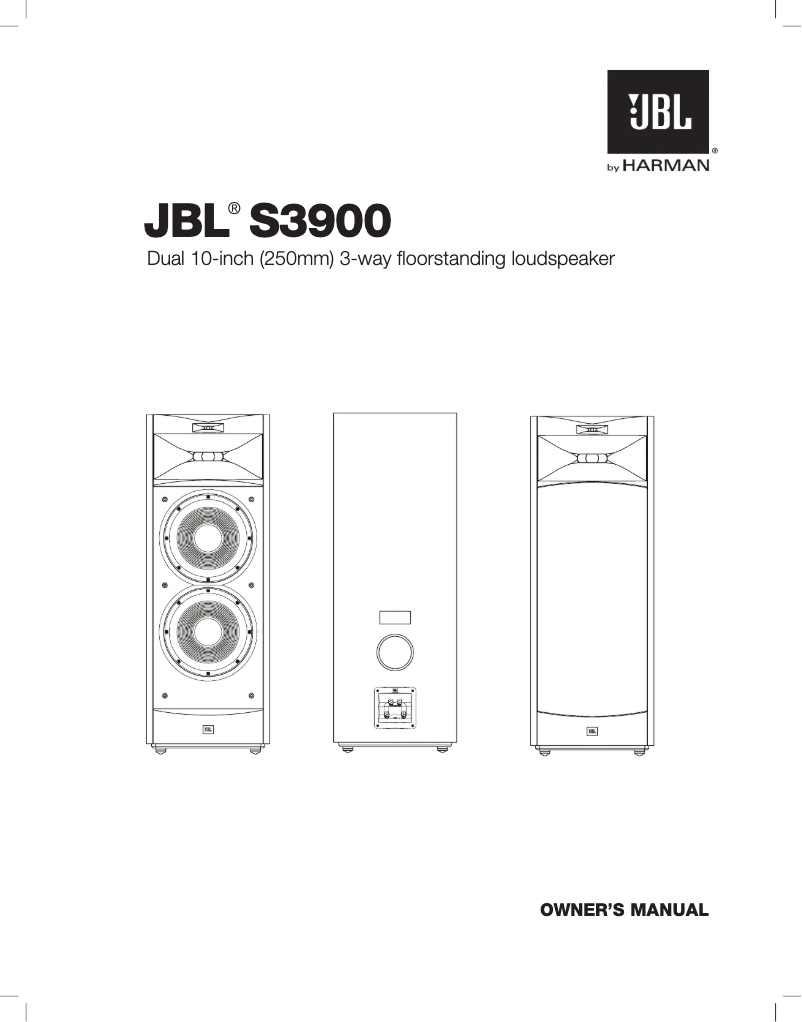 Page 1 de la notice Manuel utilisateur JBL S3900