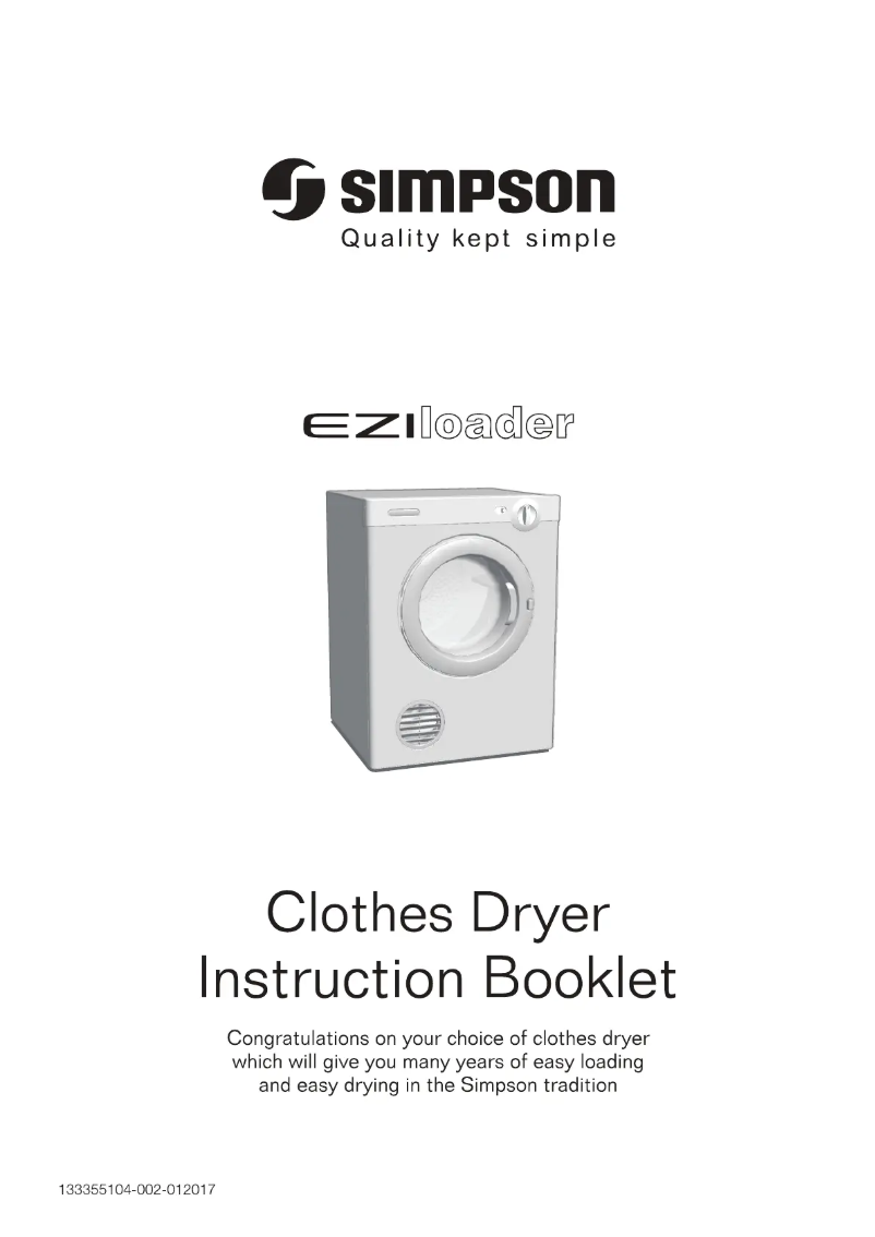 Page n°1 - Manuel utilisateur Simpson SDV501