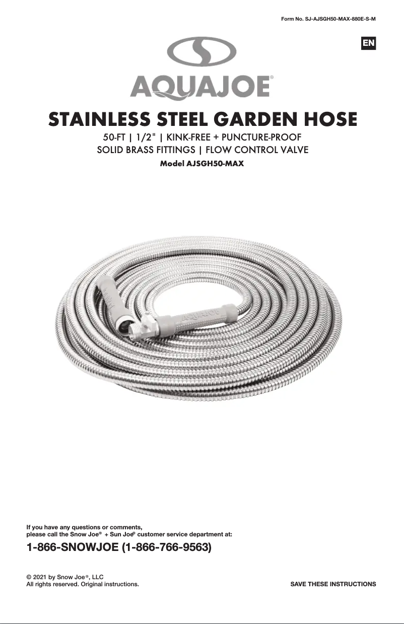 Página 1 del manual Manual de usuario Aqua Joe AJSGH50-MAX