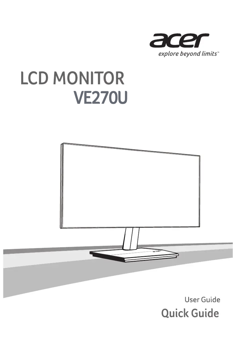 Página 1 del manual Guía de inicio rápido Acer VE270U