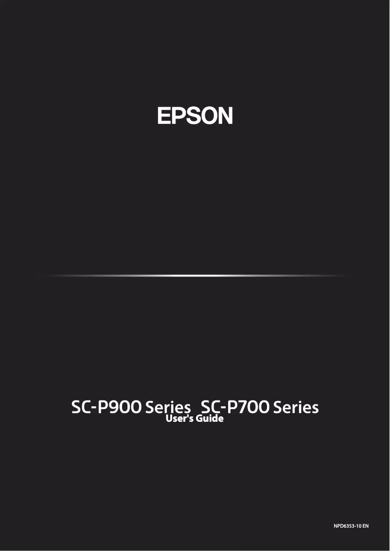 Image de la première page du manuel de l'appareil SureColor SC-P708