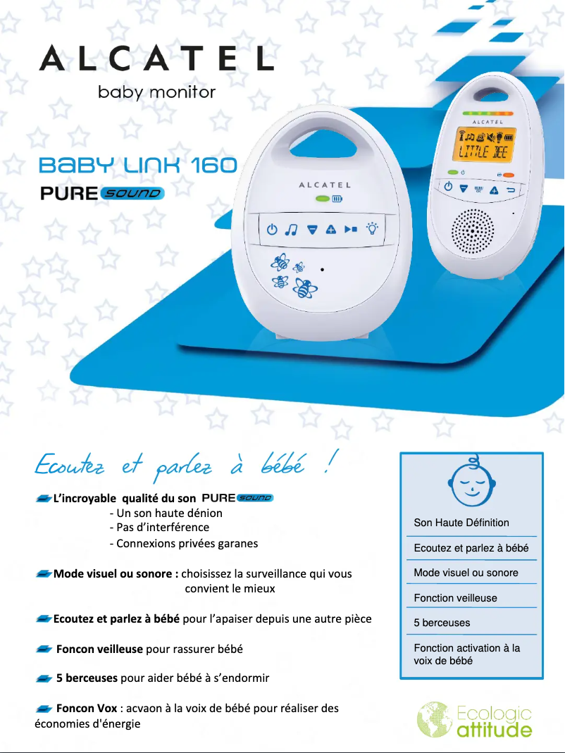 Image de la première page du manuel de l'appareil Baby Link 160