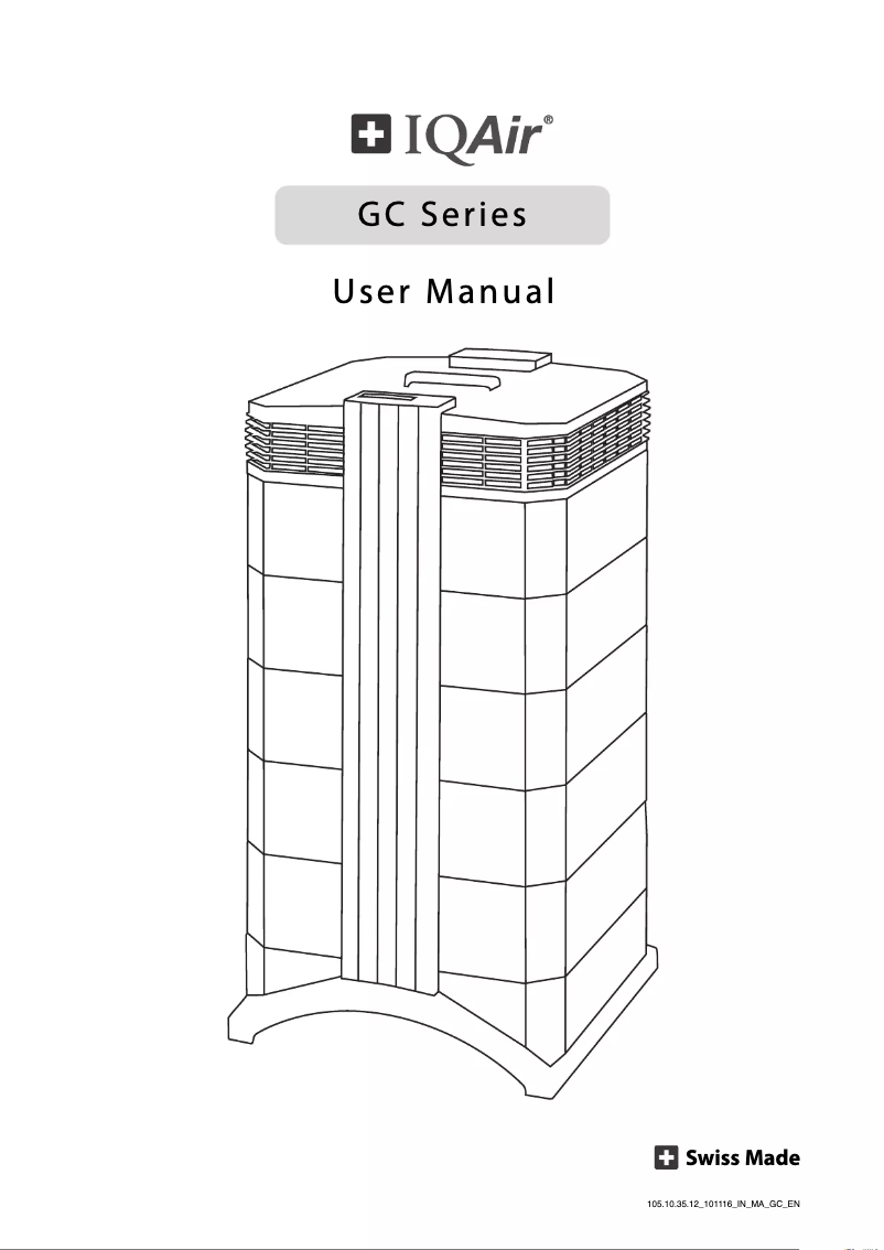 Page 1 de la notice Manuel utilisateur IQAir GC Series