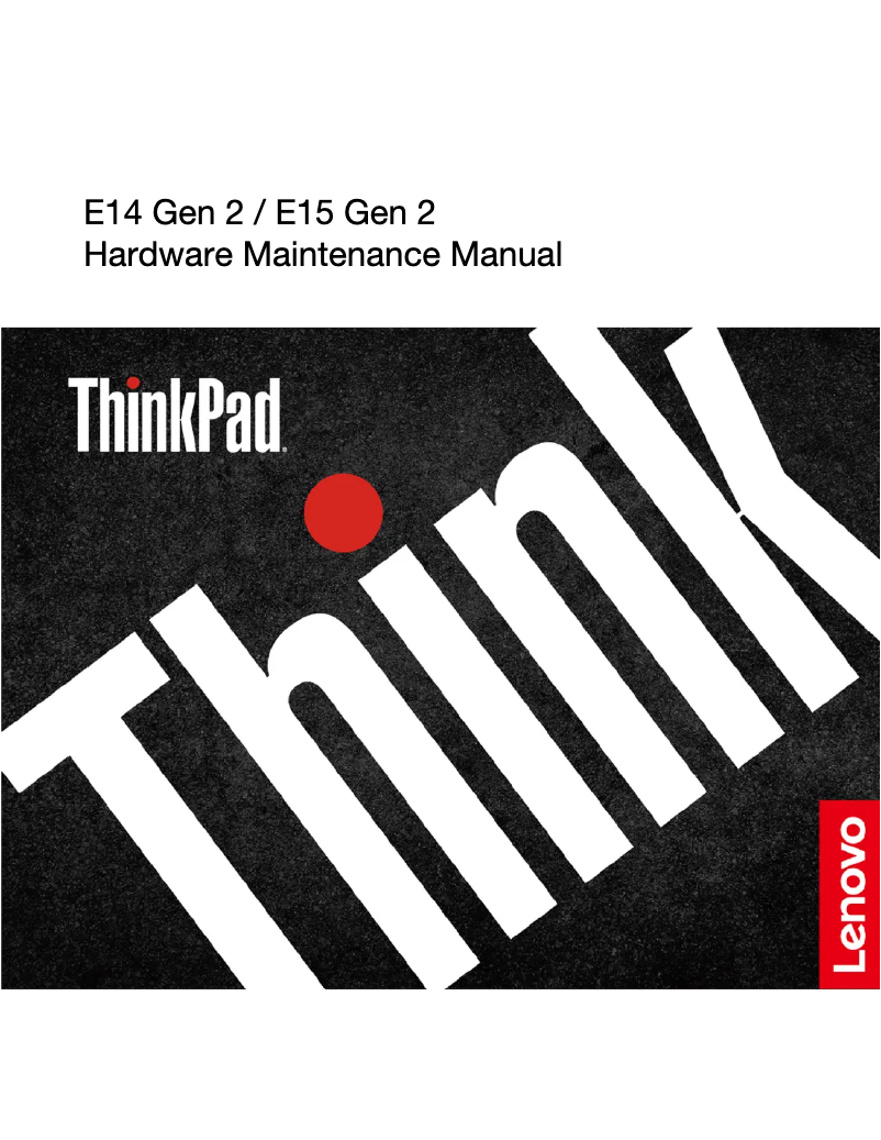 Image de la première page du manuel de l'appareil Thinkpad E15 G2