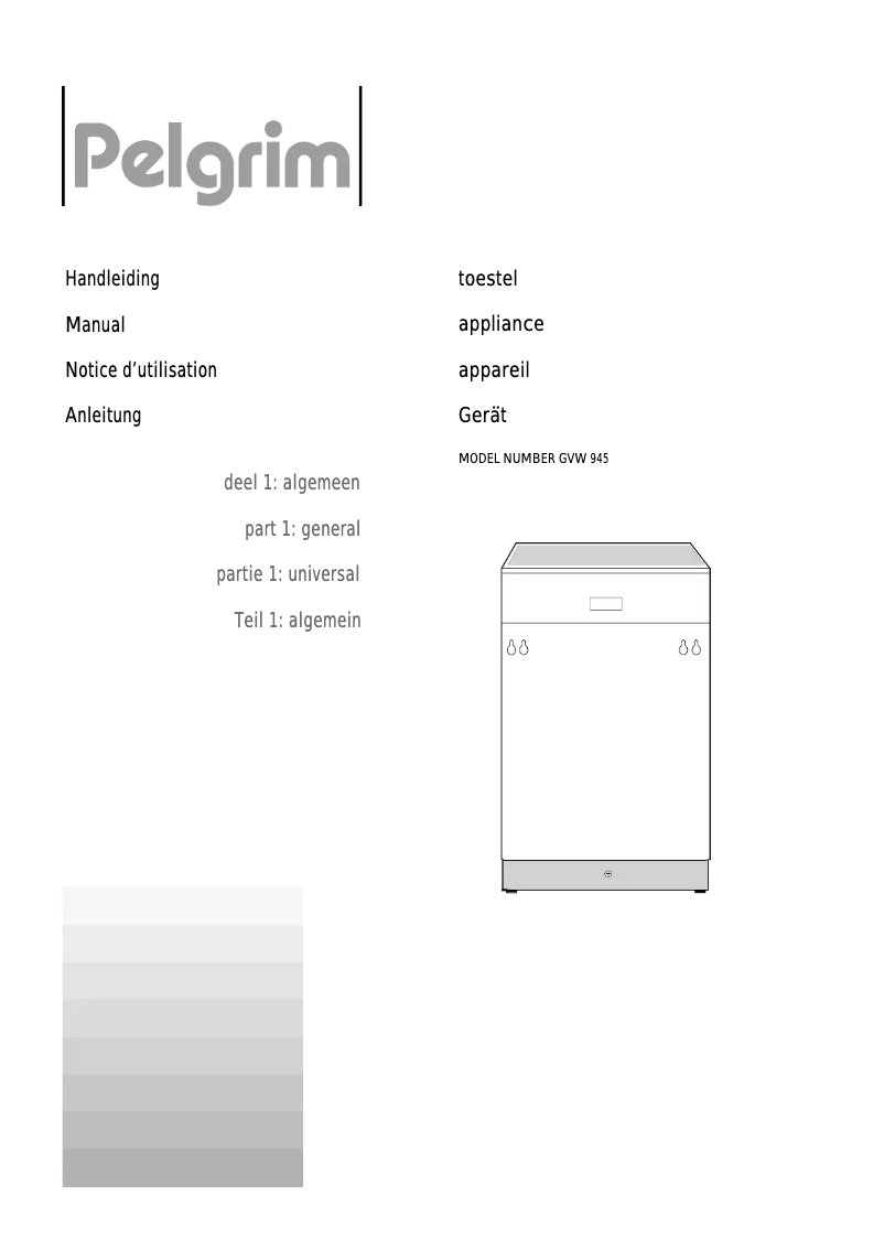 Page 1 de la notice Manuel utilisateur Pelgrim GVW945