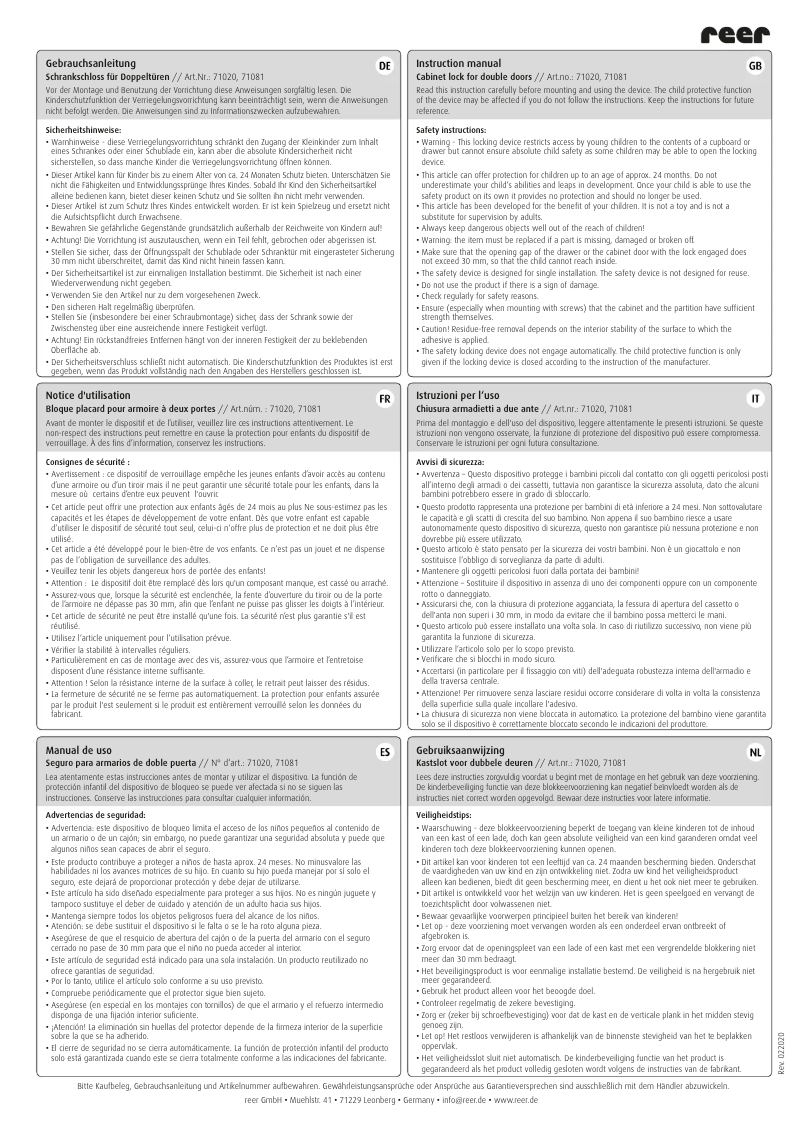 Image de la première page du manuel de l'appareil 71081