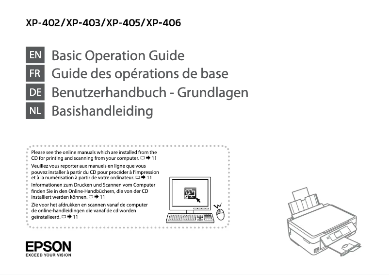 Page n°1 - Manuel utilisateur Epson Expression Home XP-403