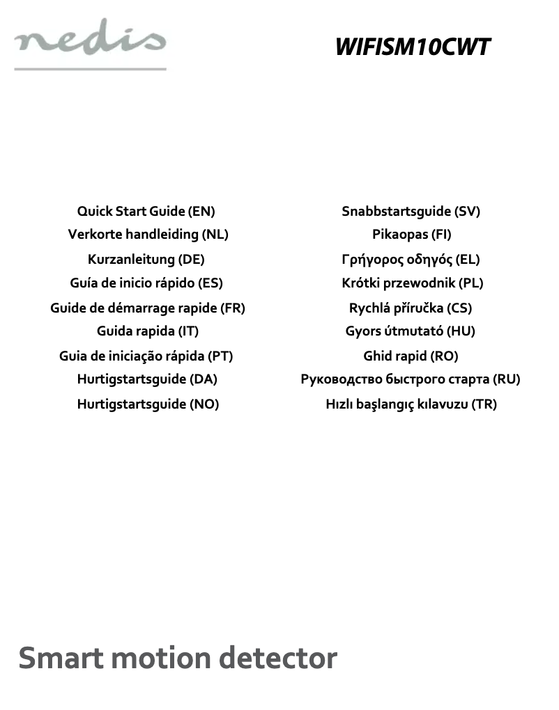Page 1 de la notice Manuel utilisateur Nedis WIFISM10CWT