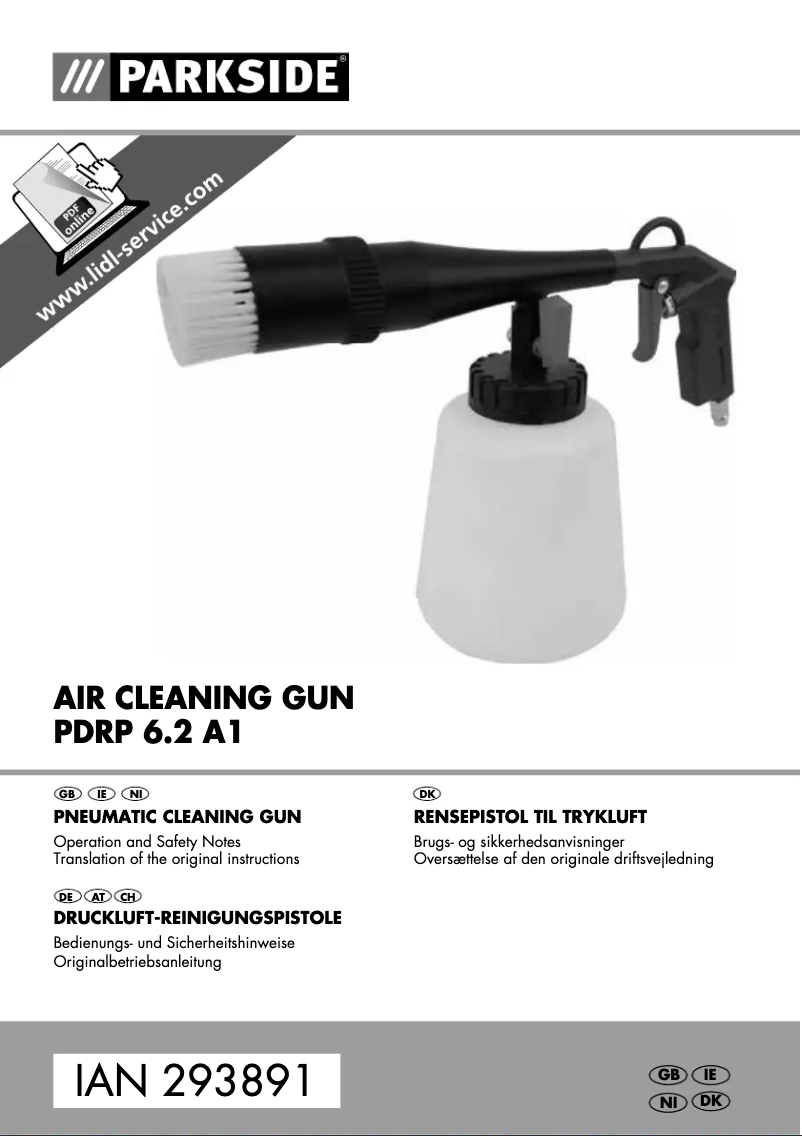 Page n°1 - Manuel utilisateur Parkside PDRP 6.2 A1