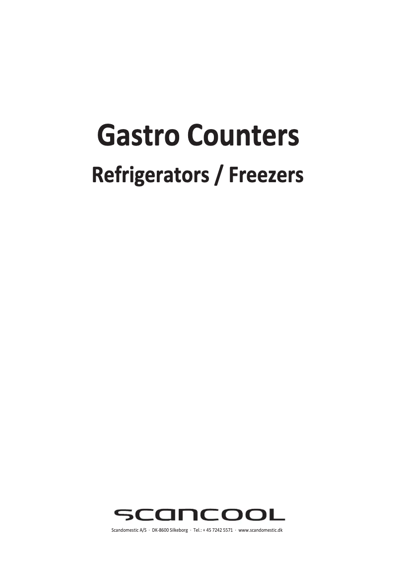 Page 1 de la notice Manuel utilisateur Scancool GCF1352X