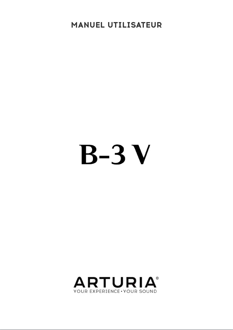 Image de la première page du manuel de l'appareil B-3 V2