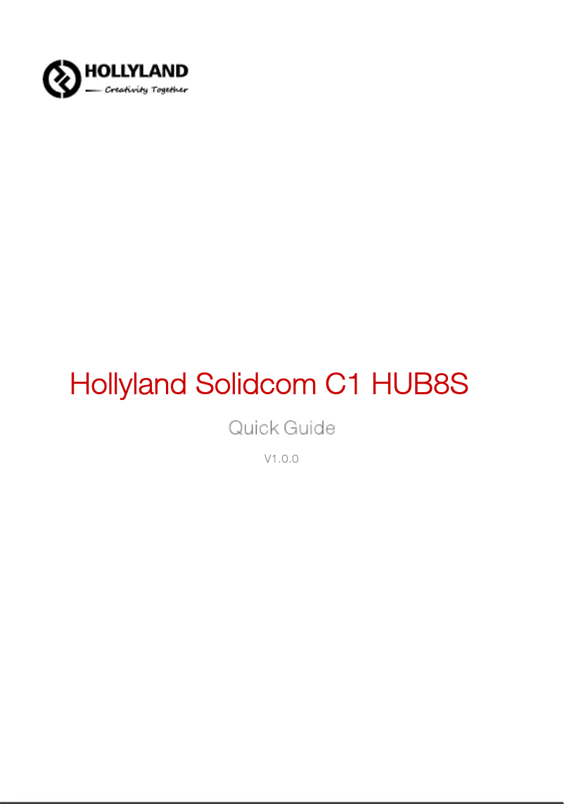Page n°1 - Manuel utilisateur Hollyland Solidcom C1-3S