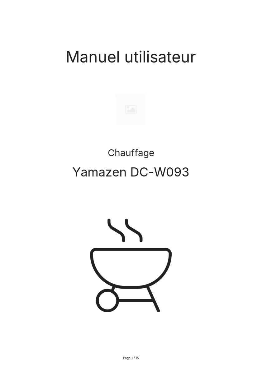 Image de la première page du manuel de l'appareil DC-W093