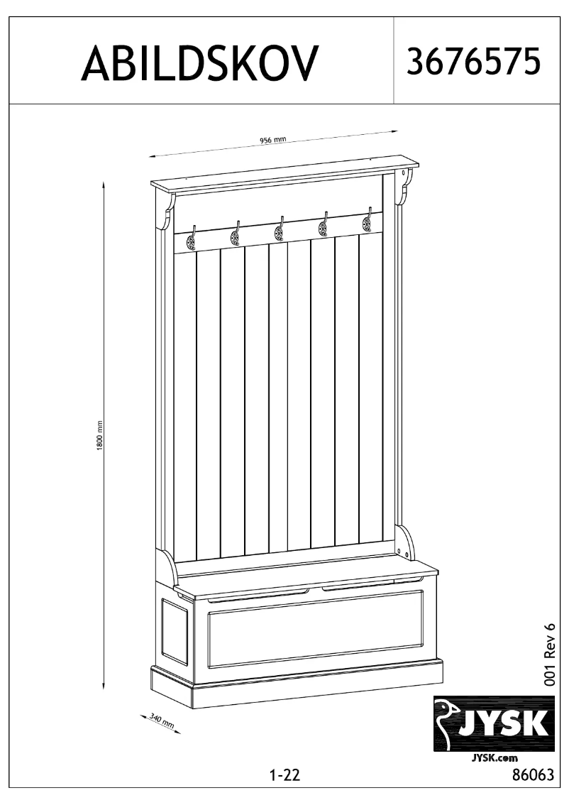 Page n°1 - Manuel utilisateur JYSK Abildskov