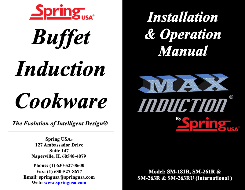 Page n°1 - Manuel utilisateur Spring USA SRS-2-181