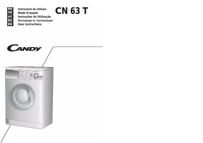 Page 1 de la notice Manuel utilisateur Candy CN63TRU-03S
