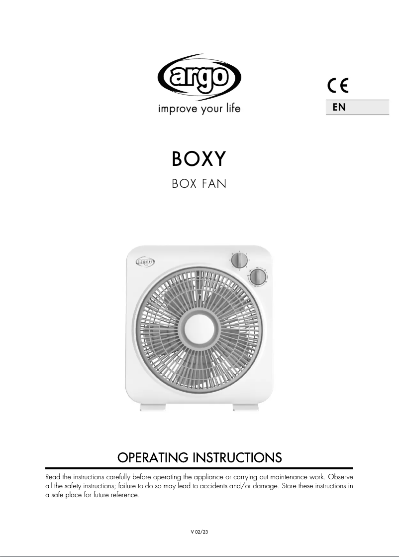 Page n°1 - Manuel utilisateur Argoclima Boxy