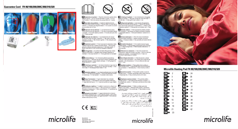 Page n°1 - Manuel utilisateur Microlife FH 80