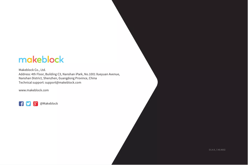 Page 1 de la notice Manuel utilisateur Makeblock Airblock
