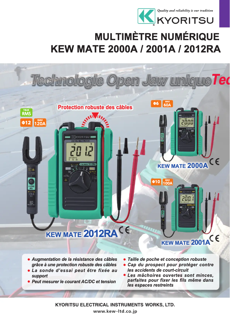 Page n°1 - Manuel utilisateur Kyoritsu KEW Mate 2000A