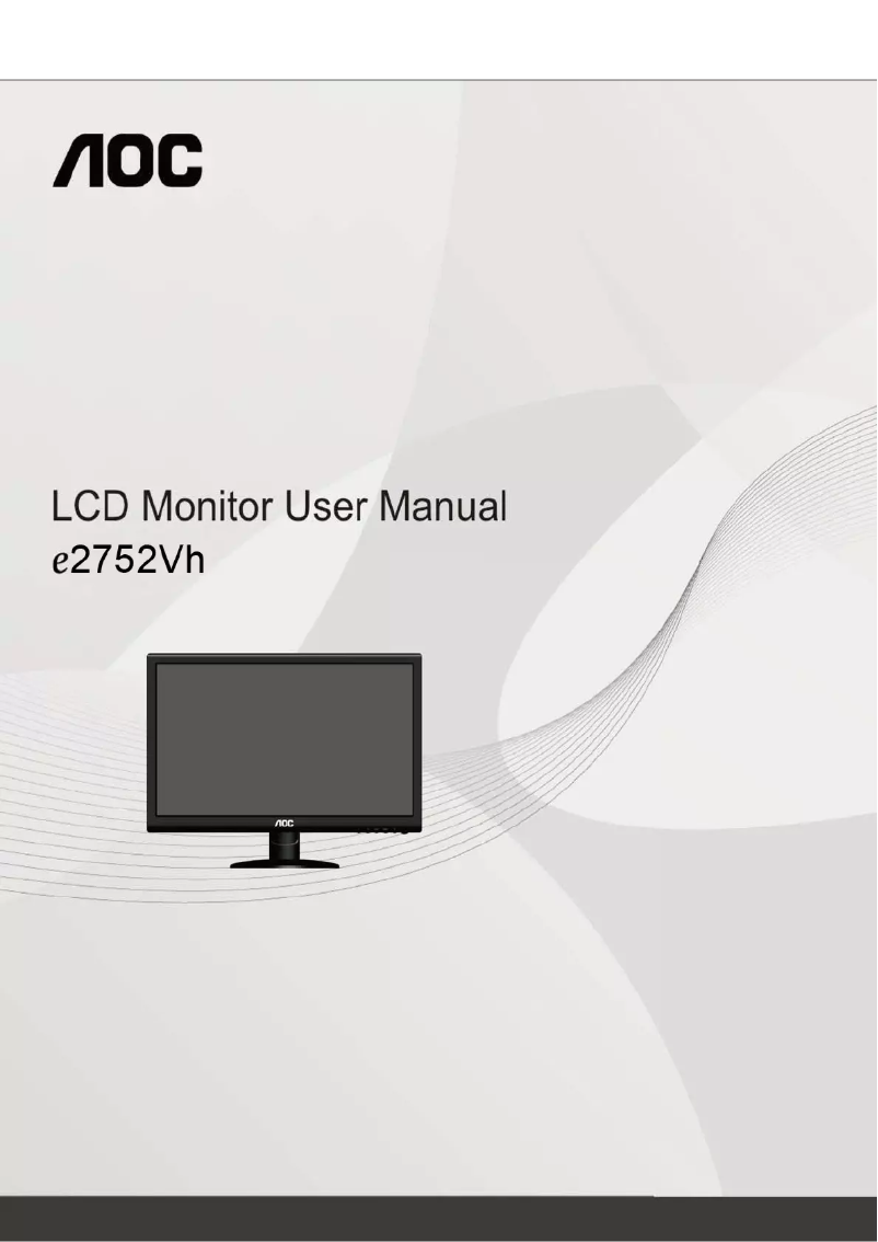 Page n°1 - Manuel utilisateur AOC E2752VH