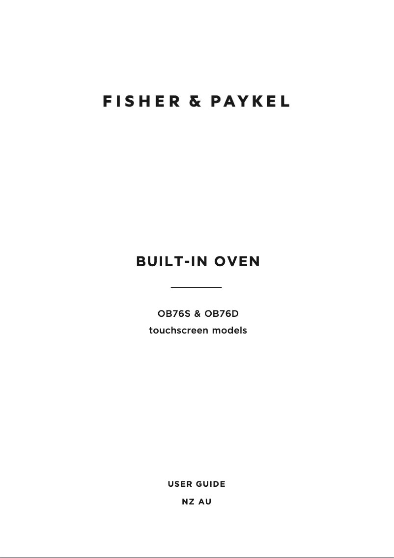 Page n°1 - Fiche technique Fisher & Paykel OB76SDPTDB1