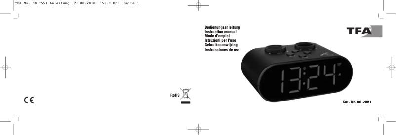 Page 1 de la notice Manuel utilisateur TFA 60.2551.01