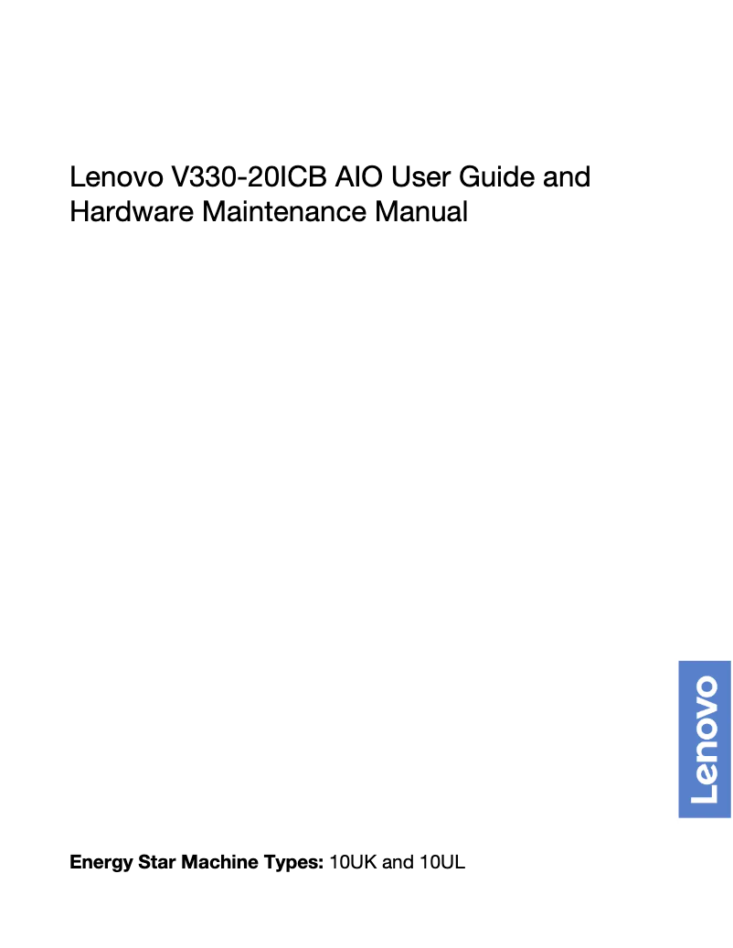 Page 1 de la notice Manuel utilisateur Lenovo V330-20ICB
