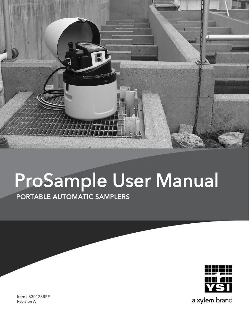 Page 1 de la notice Manuel utilisateur YSI ProSample