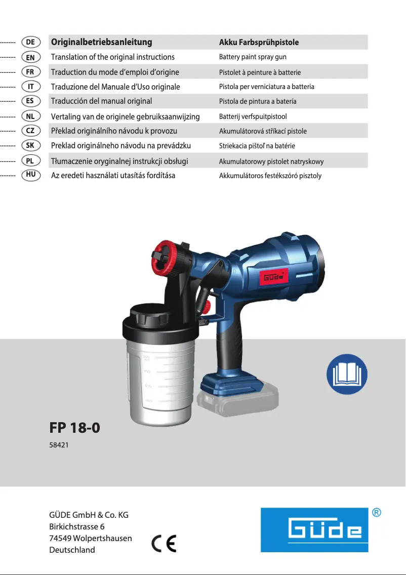 Image de la première page du manuel de l'appareil FP 18-0