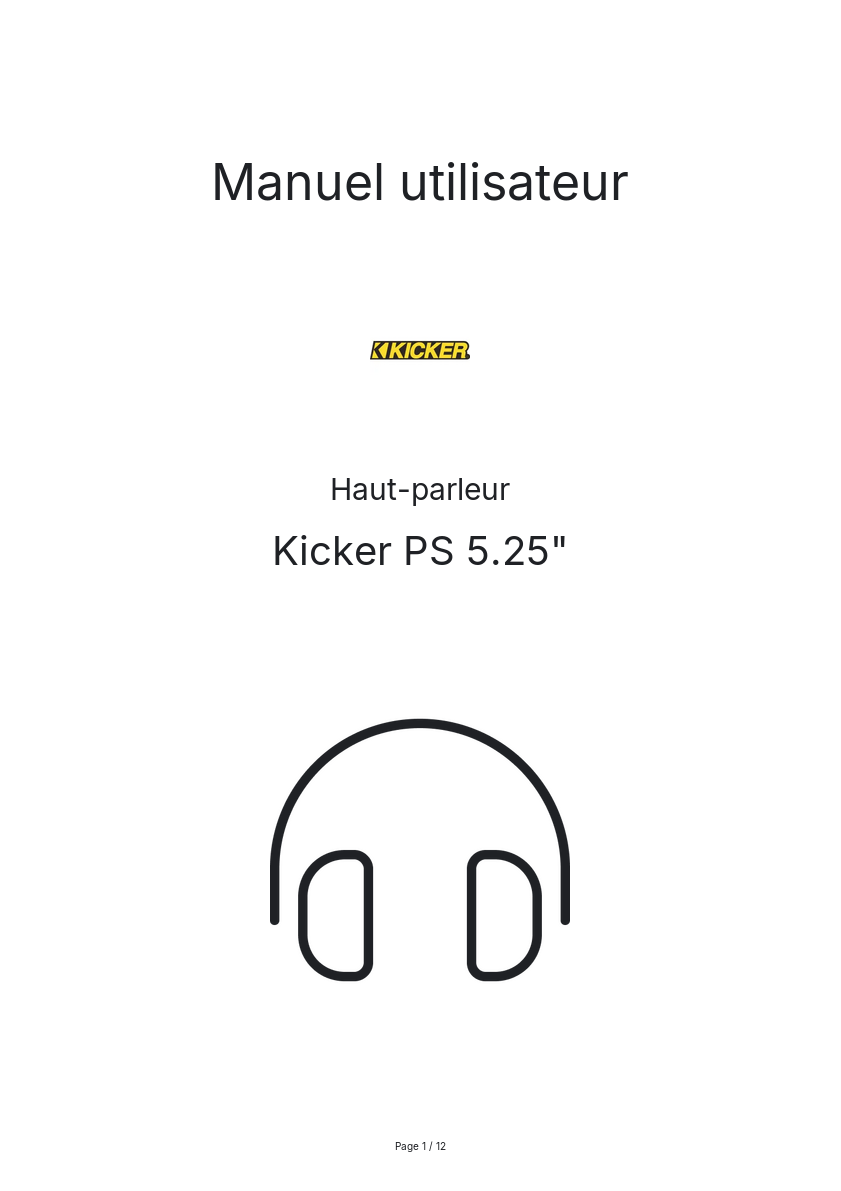 Image de la première page du manuel de l'appareil PS 5.25"
