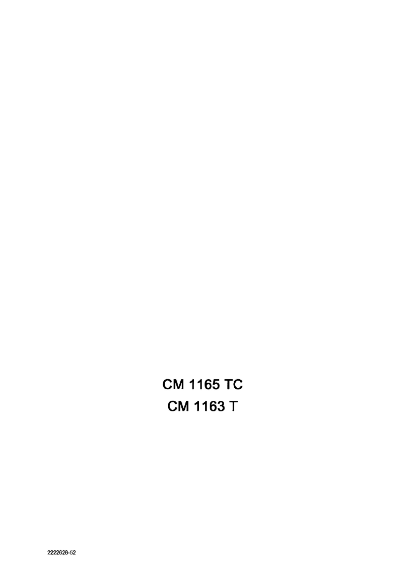 Image de la première page du manuel de l'appareil CM 1165 TC