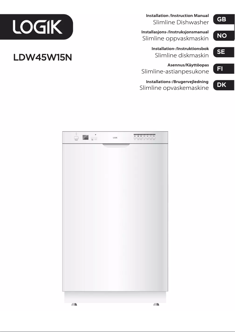 Imagen de la primera página del manual del dispositivo LDW45W15N