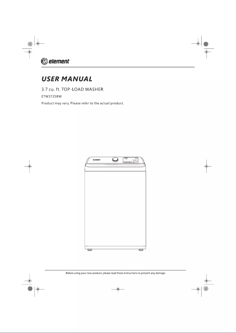 Image de la première page du manuel de l'appareil ETW3725BW