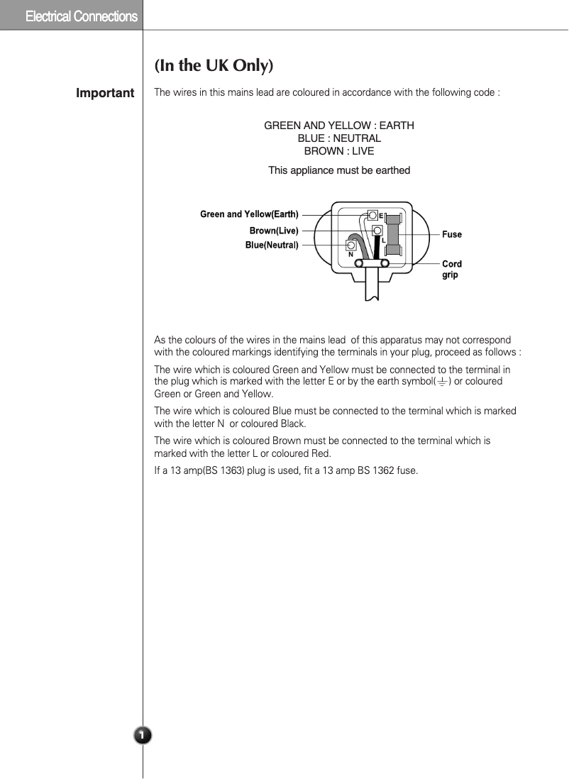 Page n°1 - Manuel utilisateur LG GRL2371ECWR