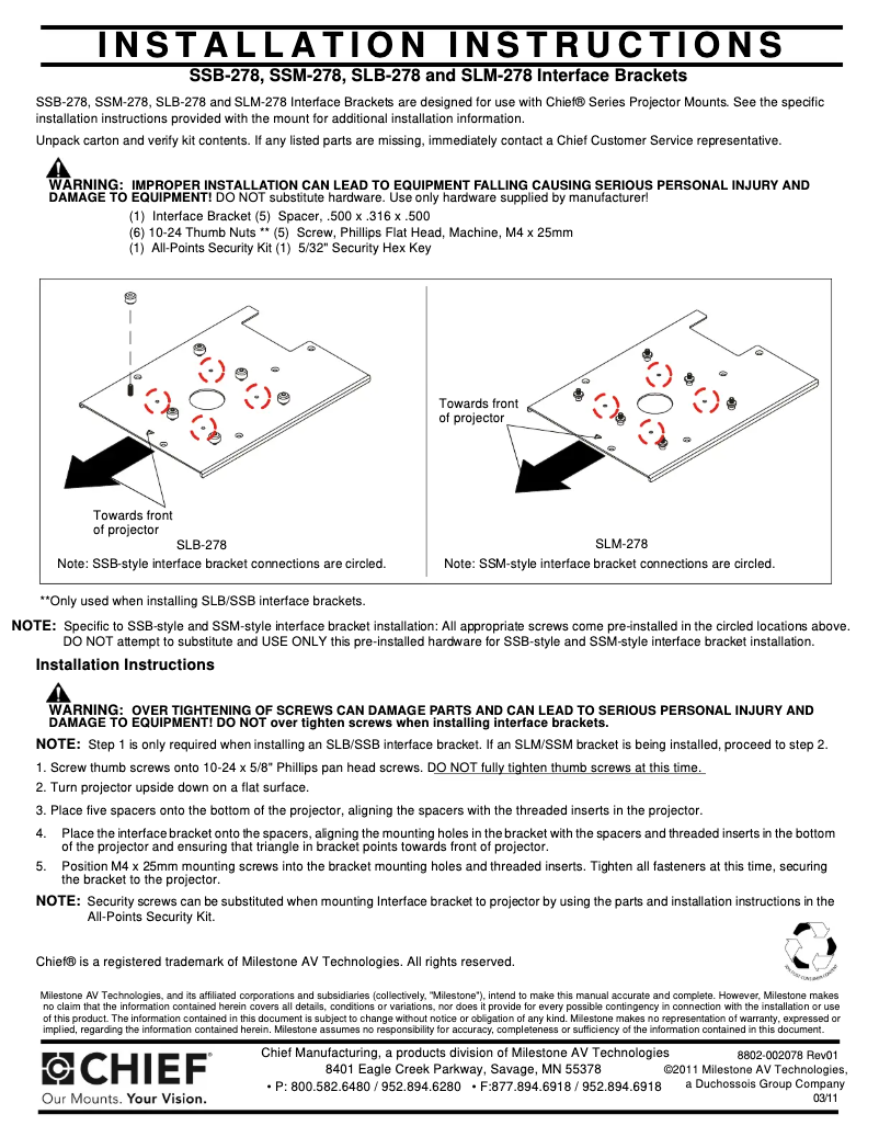 Image de la première page du manuel de l'appareil SLM278
