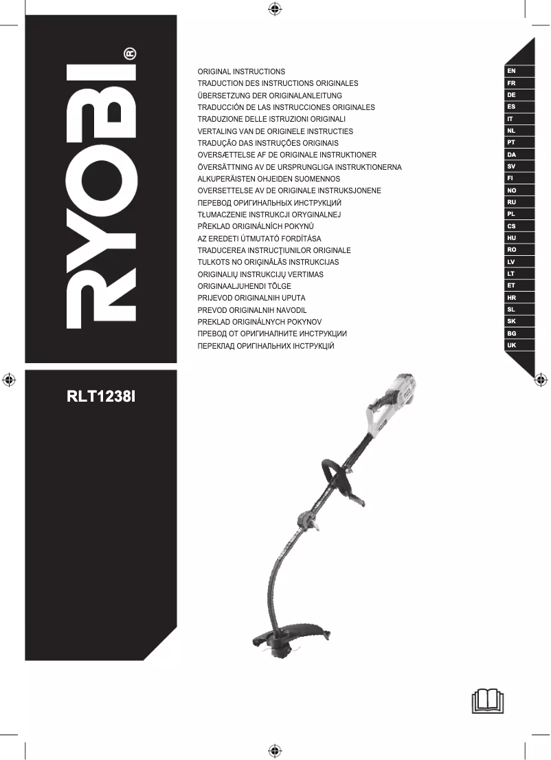 Page 1 de la notice Manuel utilisateur RYOBI RLT1238I