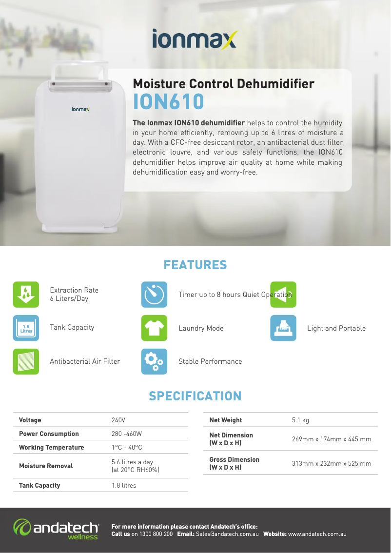 Page n°1 - Manuel utilisateur Ionmax ION610