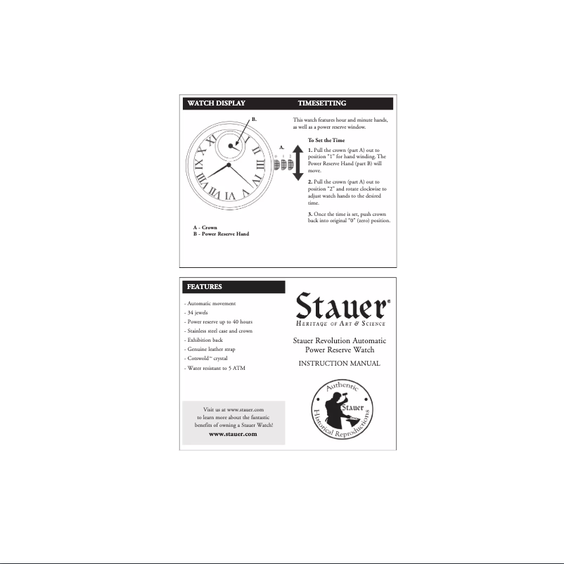 Page 1 de la notice Manuel utilisateur Stauer 31529