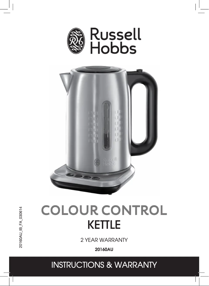 Page n°1 - Manuel utilisateur Russell Hobbs 20160