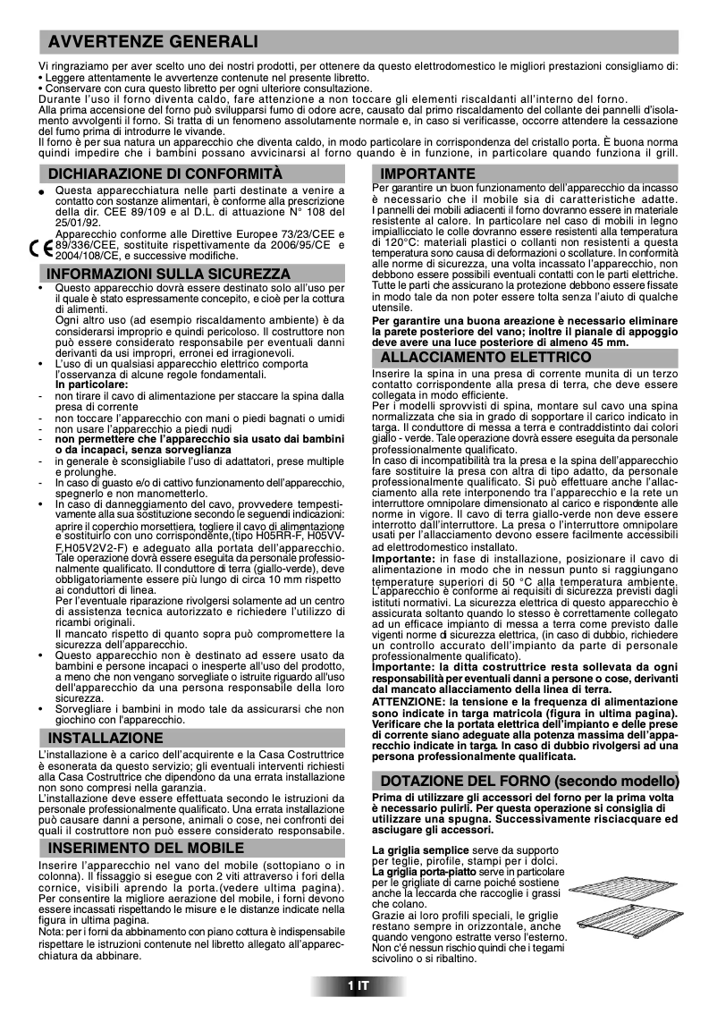 Page 1 de la notice Manuel utilisateur Candy FVH 929 XL RC