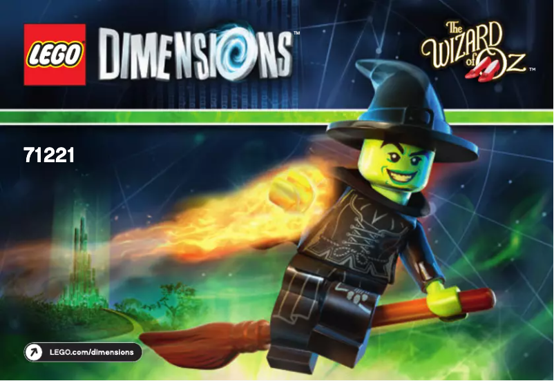 Page 1 de la notice Consignes visuelles Lego Wicked Witch Fun Pack 71221