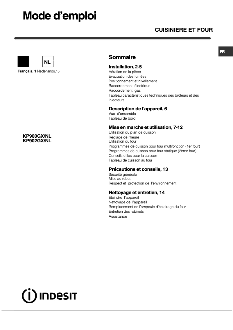 Image de la première page du manuel de l'appareil KP900GX