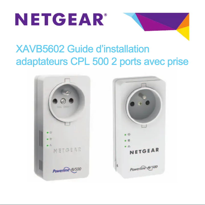 Page 1 de la notice Guide d'installation Netgear XAVB5602v2