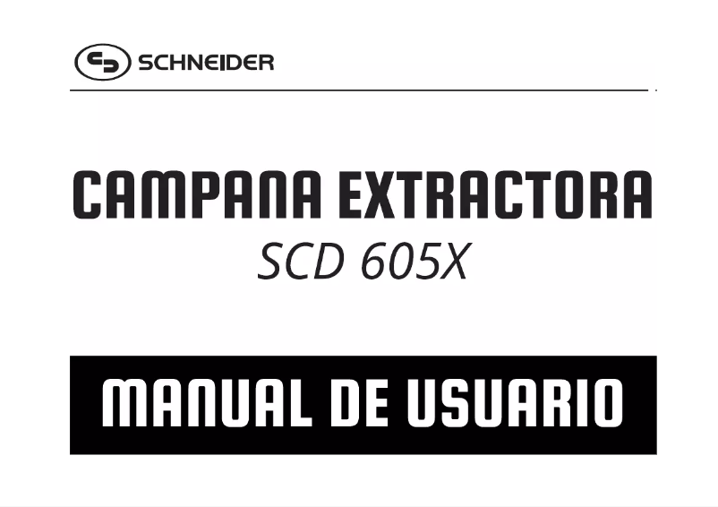 Page n°1 - Manuel utilisateur Schneider SCD 605X