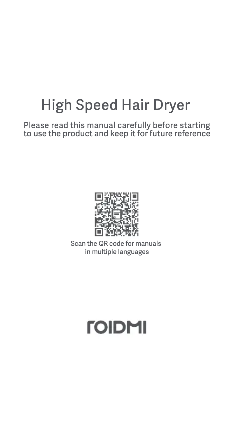 Page 1 de la notice Manuel utilisateur Roidmi Miro