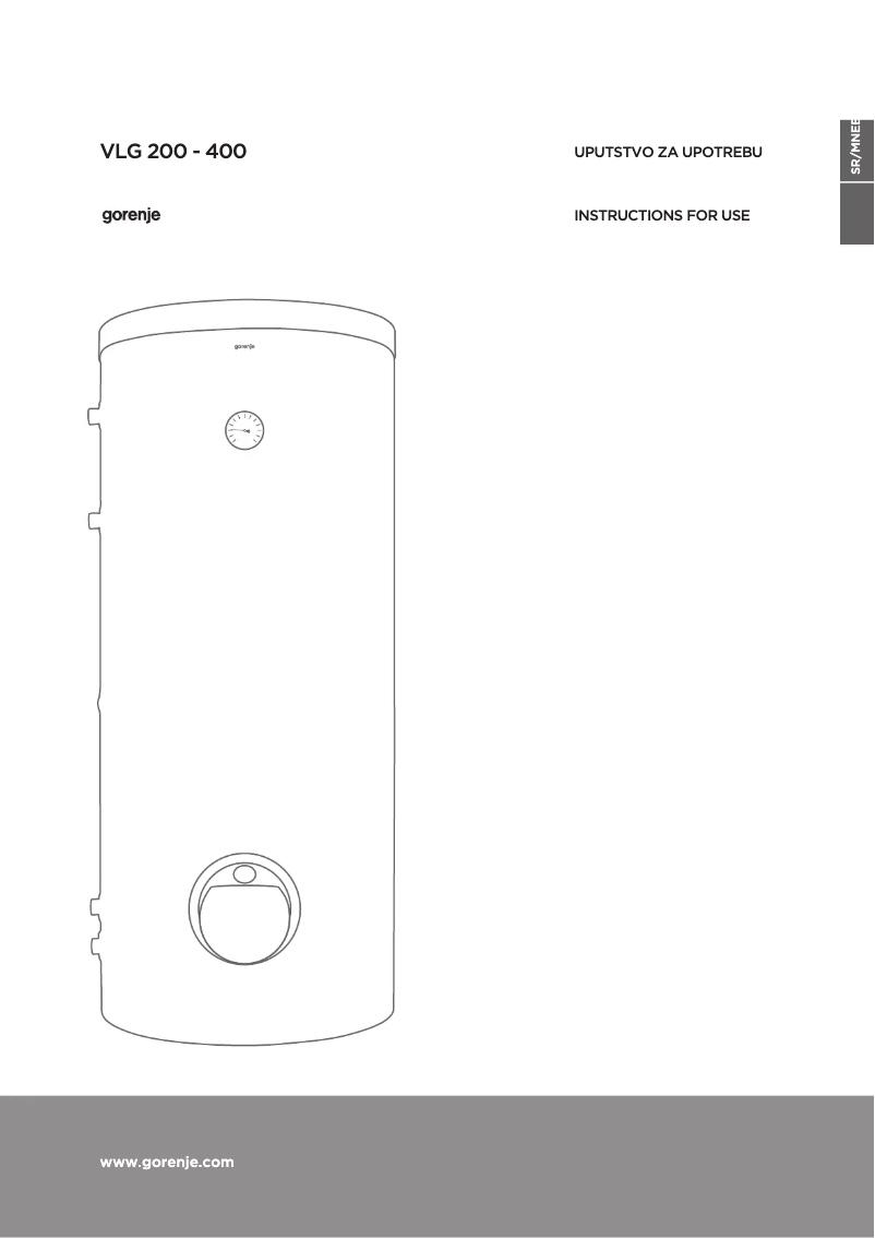 Page n°1 - Manuel utilisateur Gorenje VLG200A-G3